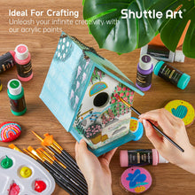 Load image into Gallery viewer, Shuttle Art Acrylic Paint, 50 Colors Acrylic Paint Set, 2oz/60ml Bottles, Rich Pigments, Water Proof, Premium for Artists, Beginners and Kids on Canvas Rocks Wood Ceramic Fabric
