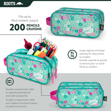 Load image into Gallery viewer, Roots Essential 3-in-1 Matching Water Resistant Kids Backpack and Lunch Bag Set with Bonus Pencil Case - Made from 100% Recycled Fabrics -22.5 litres, Ditsy Floral Mint
