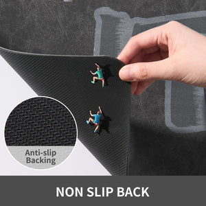 MontVoo Bath Mat Rug for Bathroom-Cute Darkgrey Letter Bathroom Mat Bathroom Rug Non Slip Absorbent Quick Dry Bathmat Shower Mats in Front of Bathtub Sink Washroom Mat Darkgrey 40x60CM