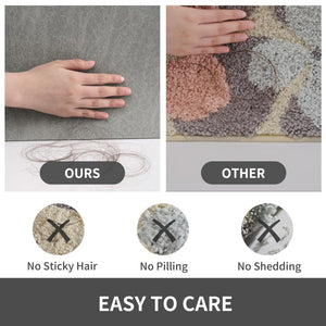 MontVoo Bath Mat Rug for Bathroom-Bathroom Mat Bathroom Rug Non Slip Absorbent Quick Dry Bathmat Shower Mats-Bathroom Floor Mats in Front of Bathtub Sink Washroom Mat Grey 40x60CM