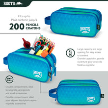 Load image into Gallery viewer, Roots Essential 3-in-1 Matching Water Resistant Kids Backpack and Lunch Bag Set with Bonus Pencil Case - Made from 100% Recycled Fabrics -22.5 litres, Ombre Blue Green
