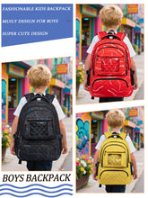 Load image into Gallery viewer, Yellow Backpack for Boys with Lunch Box for Kids Age 6-8 8-10 10-12 School Bag for Middle High School Primary Bookbag Mochila Para Niños
