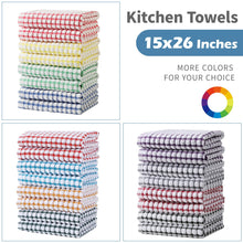 Load image into Gallery viewer, Oeleky Dish Towels for Kitchen, Cotton Kitchen Towels for Drying Dishes Pack of 8 (Multi B, 15X26 inches)

