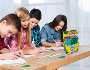 Crayola Super Tips Marker Set for Kids (100ct), Broad Tip & Fine Point Washable Art Markers for Kids, Bulk School Supplies, Teacher Classroom Must Haves, Drawing Supplies