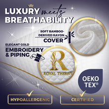 Load image into Gallery viewer, Royal Therapy King Memory Foam Pillows - Shredded Memory Foam Pillow for All Sleep Positions - Medium Firm Pillow with Adjustable Loft - Bamboo-Derived Rayon Cover - CertiPUR-US &amp; Oeko-TEX Certified
