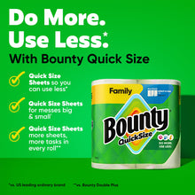 Load image into Gallery viewer, Bounty Paper Towels Quick Size, White, 16 Family Rolls = 40 Regular Rolls
