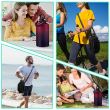 Load image into Gallery viewer, 1 Gallon Insulated Water Jug - with Paracord Handle, Straw &amp; Chug Lid, Water Bottles Holder with Strap, 128oz Stainless Steel Large Water Bottle, Keep Hot 12H &amp; Cold 48 for Travel Hiking Camping Work
