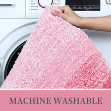 Load image into Gallery viewer, OLANLY Luxury Microfiber Bath Mat, Extra Soft and Absorbent Bathroom Mat, Non-Slip Plush Shaggy Bathroom Rug, Machine Wash Dry, Bath Rugs for Bathroom Floor, Tub and Shower, 16x24, Pink
