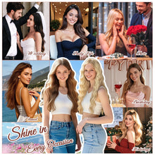 Load image into Gallery viewer, Platinum Blonde Human Hair Clip in Extensions 20 Inch Clip in Hair Extensions Real Human Hair #60 Remy Hair Extensions for Women Easy to Install 5pcs 80g/2.82oz
