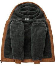 Load image into Gallery viewer, SECOOD Kids Hoodie Fleece Jacket Warm Sherpa Lined Zip Up Hooded Sweatshirt Soft Winter Coat Boys Girls School Outerwear
