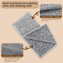 Load image into Gallery viewer, puretor 12Pcs New Upgrade 2-LayerNonScratch Wire Dishcloth, WireDishwashing Rag, Non-Scratch Wire DishwashingRagsfor Wet and Dry, Kitchen Cleaning Dish Ragsfor Cookware,Sinks, Dishes,Stove

