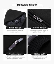 Load image into Gallery viewer, SECOOD Kids Hoodie Fleece Jacket Warm Sherpa Lined Zip Up Hooded Sweatshirt Soft Winter Coat Boys Girls School Outerwear
