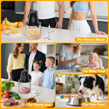 Load image into Gallery viewer, TURNRISE Electric Chicken Shredder Tool: 250W Multifunctional Press-to-Operate Meat Shredder Tool with Large Capacity - Meat Grinder for Chicken Breast, Meats, Fruits, Vegetables, Nuts (Black)
