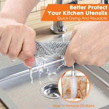 Load image into Gallery viewer, COBETE Non Scratch Wire Dishcloth,Double-Layer Wire Dishwashing Rags for Wet and Dry,Wire Miracle Cleaning Towels and Dish Cloths Multipurpose for Washing Dishes,Cookware, Sinks,Stove Tops,Pack of 6
