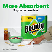 Load image into Gallery viewer, Bounty Quick Size Paper Towels, White, 8 Family Rolls = 20 Regular Rolls
