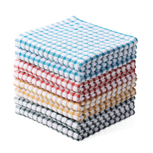 Oeleky 100% Cotton Kitchen Dish Cloths for Washing Dishes, 12x12 Inches Dish Rags, Absorbent Kitchen Cloths Pack of 8, Quick Drying Cleaning Cloths