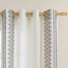 Load image into Gallery viewer, FOLKSIDE Linen Curtains 84 Inch Length 2 Panels Set for Living Room Bedroom Grommet Semi Sheer Bohemian Curtains Farmhouse Neutral Flax Rustic Window Treatment Privacy Decor, 52x84 Inches Long, Grey
