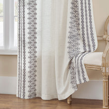 Load image into Gallery viewer, FOLKSIDE Linen Curtains 84 Inch Length 2 Panels Set for Living Room Bedroom Grommet Semi Sheer Bohemian Curtains Farmhouse Neutral Flax Rustic Window Treatment Privacy Decor, 52x84 Inches Long, Grey
