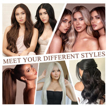 Load image into Gallery viewer, Clip in Hair Extensions Real Human Hair Straight Real Hair Extensions Clip ins Platinum Blonde Clip in Extensions Human Hair for Women Remy Hair Clip ins 16 Inch 80g/5pcs
