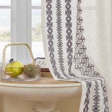 Load image into Gallery viewer, FOLKSIDE Linen Curtains 84 Inch Length 2 Panels Set for Living Room Bedroom Grommet Semi Sheer Bohemian Curtains Farmhouse Neutral Flax Rustic Window Treatment Privacy Decor, 52x84 Inches Long, Grey

