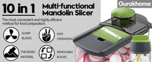 Load image into Gallery viewer, Cambom Mandoline Slicer Vegetable Slicer With 2 L Container for Potatoes, Tomatoes, Cucumbers, Carrots With 10 Blades White
