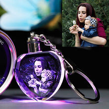 Load image into Gallery viewer, Octagonal Crafts LED Crystal Keychain..
