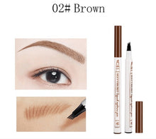 Load image into Gallery viewer, 4 Colors Eyebrow Pencil Waterproof Microblading Eye brow Pencil Brown Tattoo Pen Fork Tip Liquid Eyebrow Enhancer Dye Tint Pen
