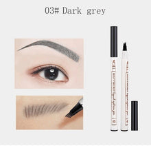 Load image into Gallery viewer, 4 Colors Eyebrow Pencil Waterproof Microblading Eye brow Pencil Brown Tattoo Pen Fork Tip Liquid Eyebrow Enhancer Dye Tint Pen
