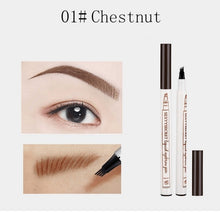 Load image into Gallery viewer, 4 Colors Eyebrow Pencil Waterproof Microblading Eye brow Pencil Brown Tattoo Pen Fork Tip Liquid Eyebrow Enhancer Dye Tint Pen
