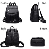 New High Quality Leather Women Backpack...