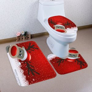Bathroom Commode Christmas Set