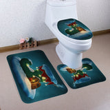 Bathroom Commode Christmas Set