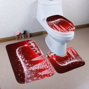 Bathroom Commode Christmas Set