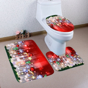 Bathroom Commode Christmas Set