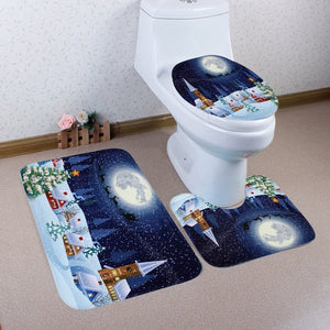 Bathroom Commode Christmas Set