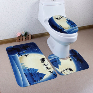 Bathroom Commode Christmas Set