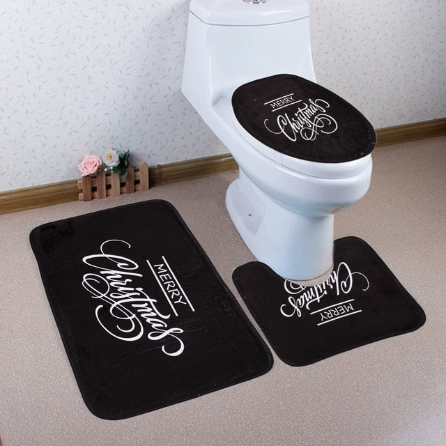 Bathroom Commode Christmas Set