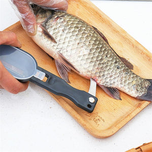 2 in 1 Plastic Fishing Scale Brush Built-in Fish cutter - Etrendpro