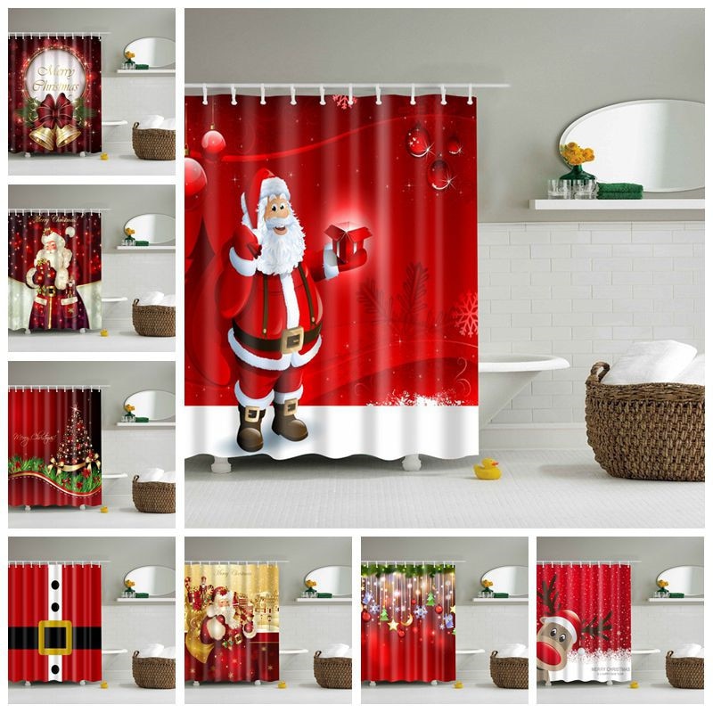 Lighted Christmas Shower Curtain...