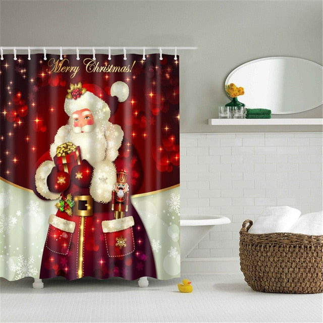 Lighted Christmas Shower Curtain...