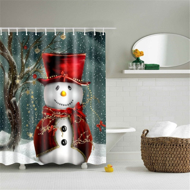 Lighted Christmas Shower Curtain...