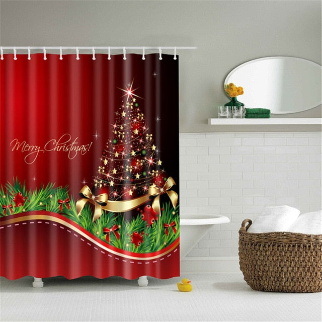 Lighted Christmas Shower Curtain...