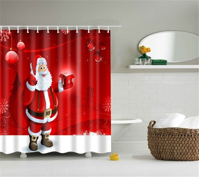 Lighted Christmas Shower Curtain...