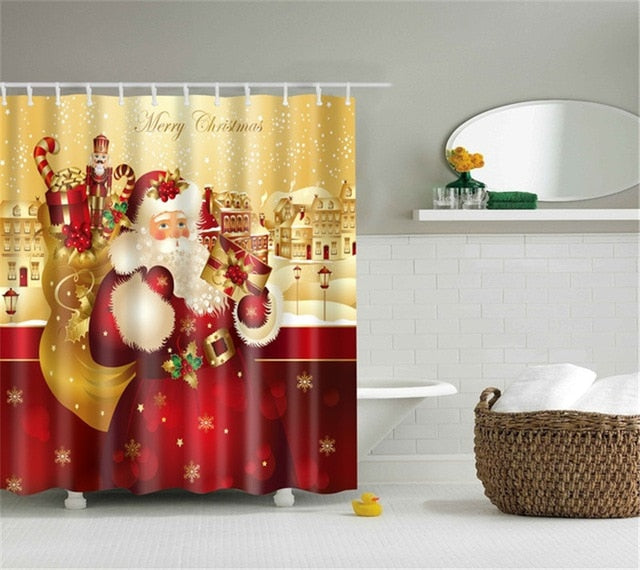 Lighted Christmas Shower Curtain...