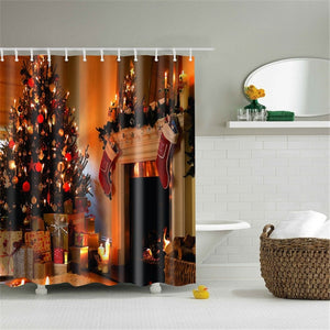 Lighted Christmas Shower Curtain...