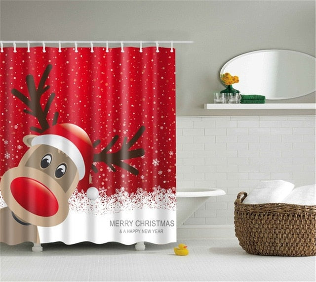 Lighted Christmas Shower Curtain...