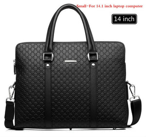 New Double Layers Men's Leather Business Briefcase....