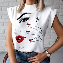 Load image into Gallery viewer, Women Elegant Lips Print blouse...
