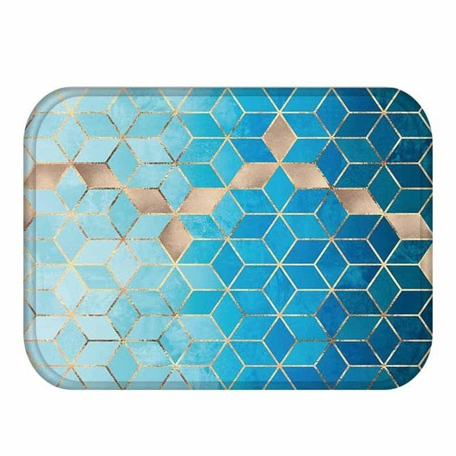 Anti-slip Mediterranean Bath mat...