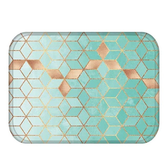 Anti-slip Mediterranean Bath mat...